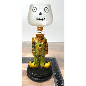 Halloween Decorative Candle Holder With Skeleton Clown Design
